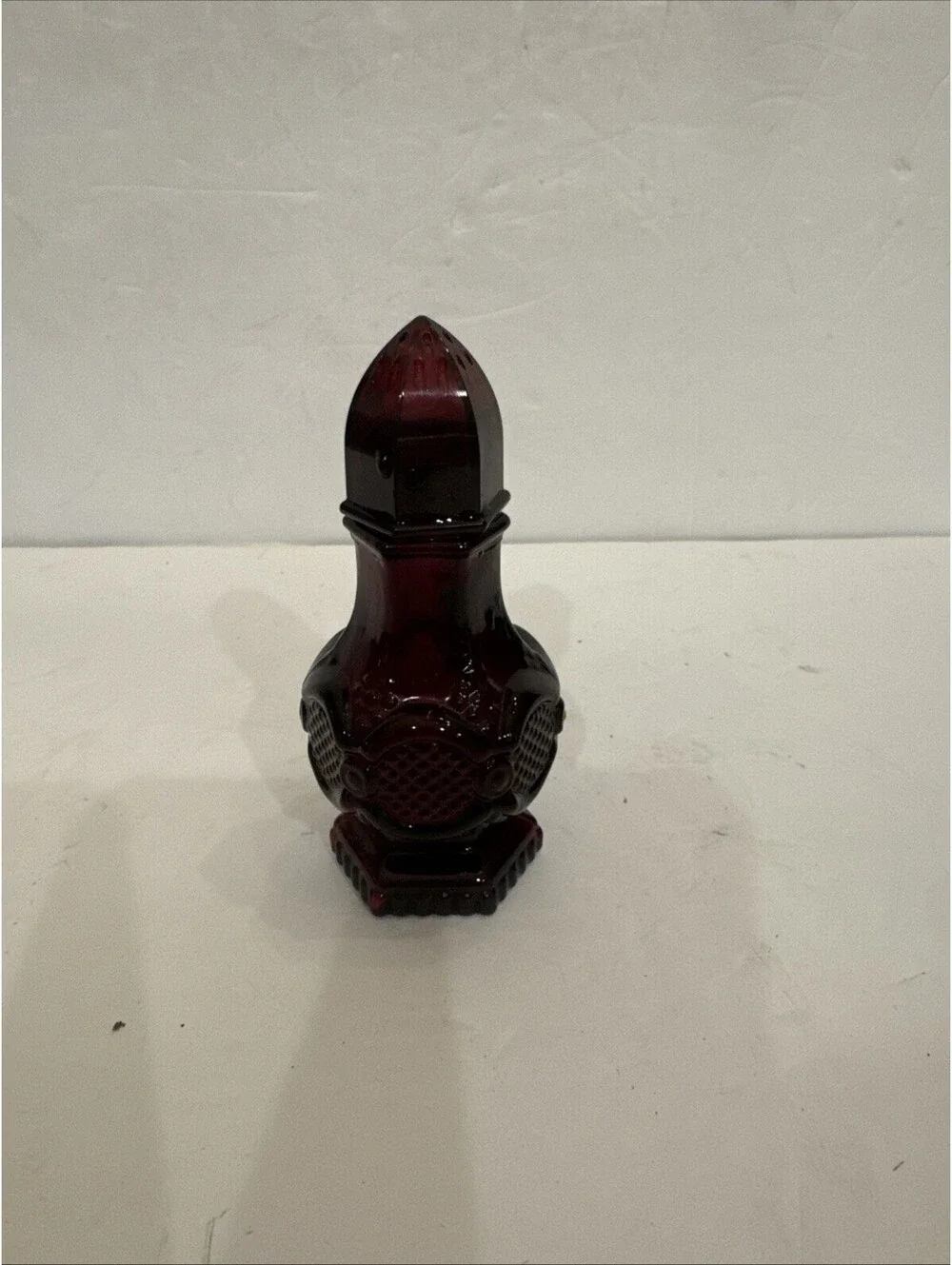 Vintage Avon Cape Cod Ruby Red Salt Shaker 4 1/2” Collectible Kitchen